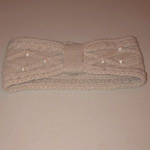Women’s Knit Pearl Beaded Headband